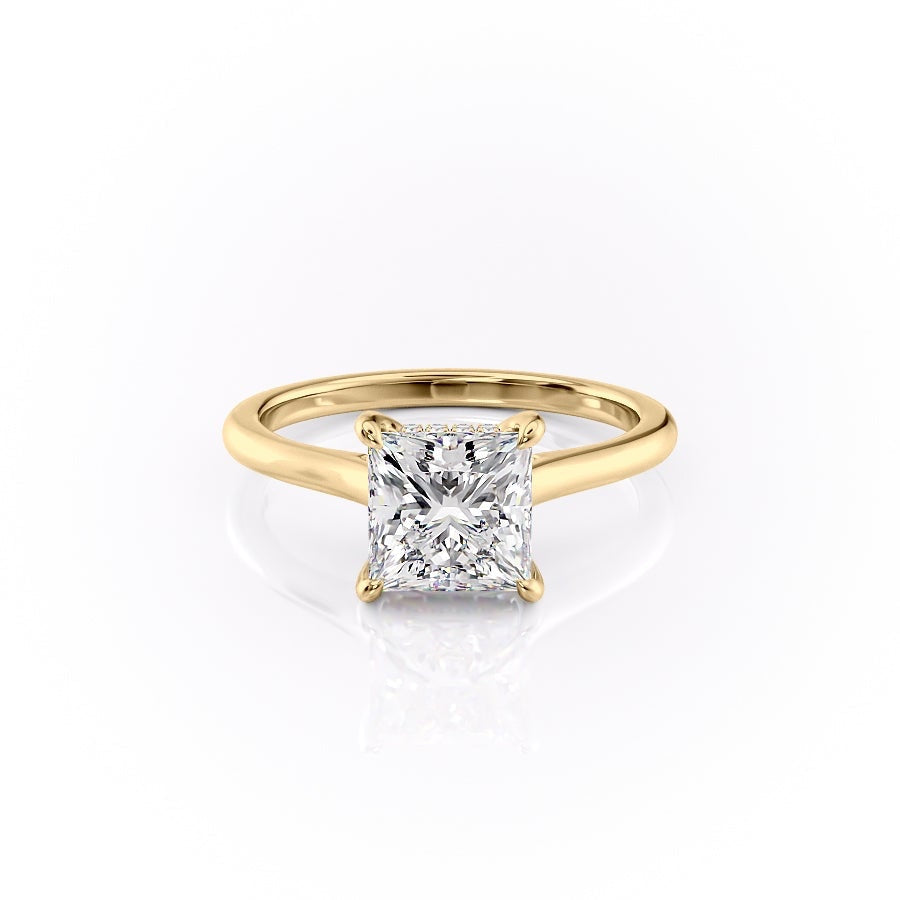 The Clara — Princess Lab Diamond Secret Halo Engagement Ring III