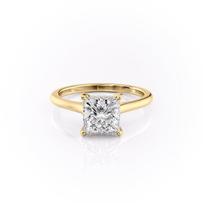The Clara — Princess Lab Diamond Secret Halo Engagement Ring III