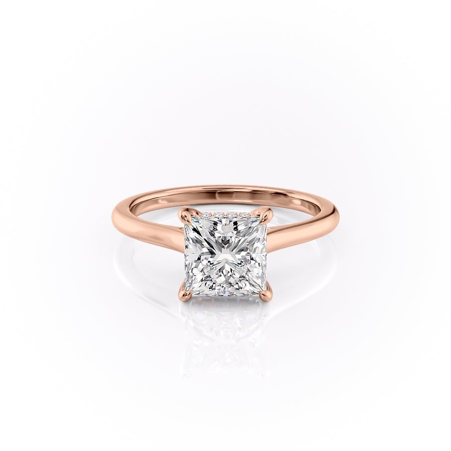 The Clara — Princess Lab Diamond Secret Halo Engagement Ring III