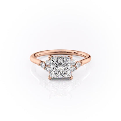 The Isla — Princess Lab Diamond Side-Stone Engagement Ring II