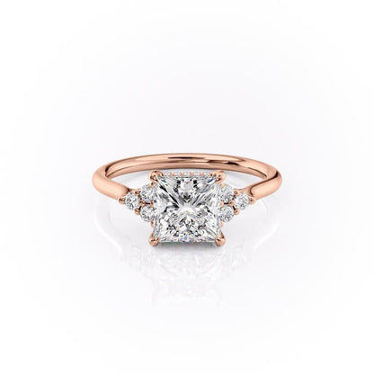 The Isla — Princess Lab Diamond Side-Stone Engagement Ring II