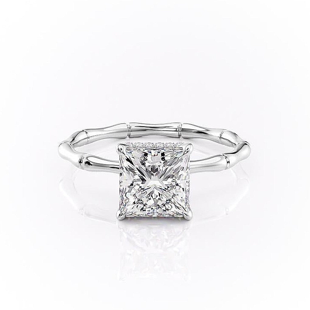 The Clara — Princess Lab Diamond Secret Halo Engagement Ring II