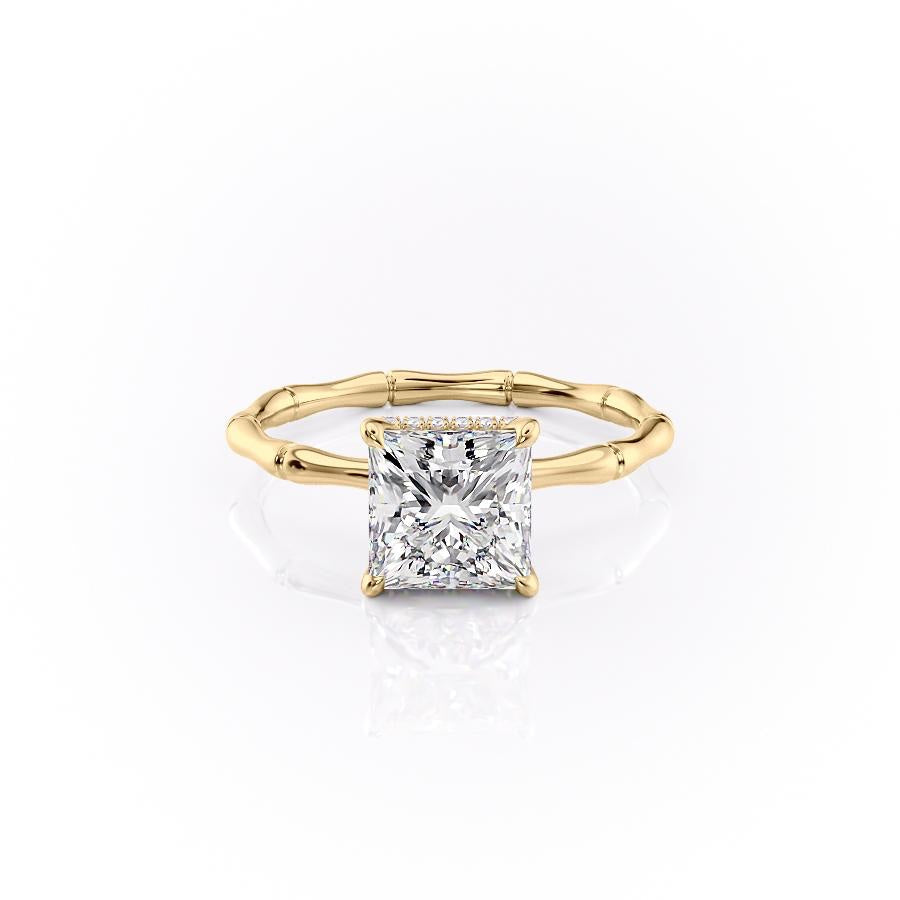 The Clara — Princess Lab Diamond Secret Halo Engagement Ring II