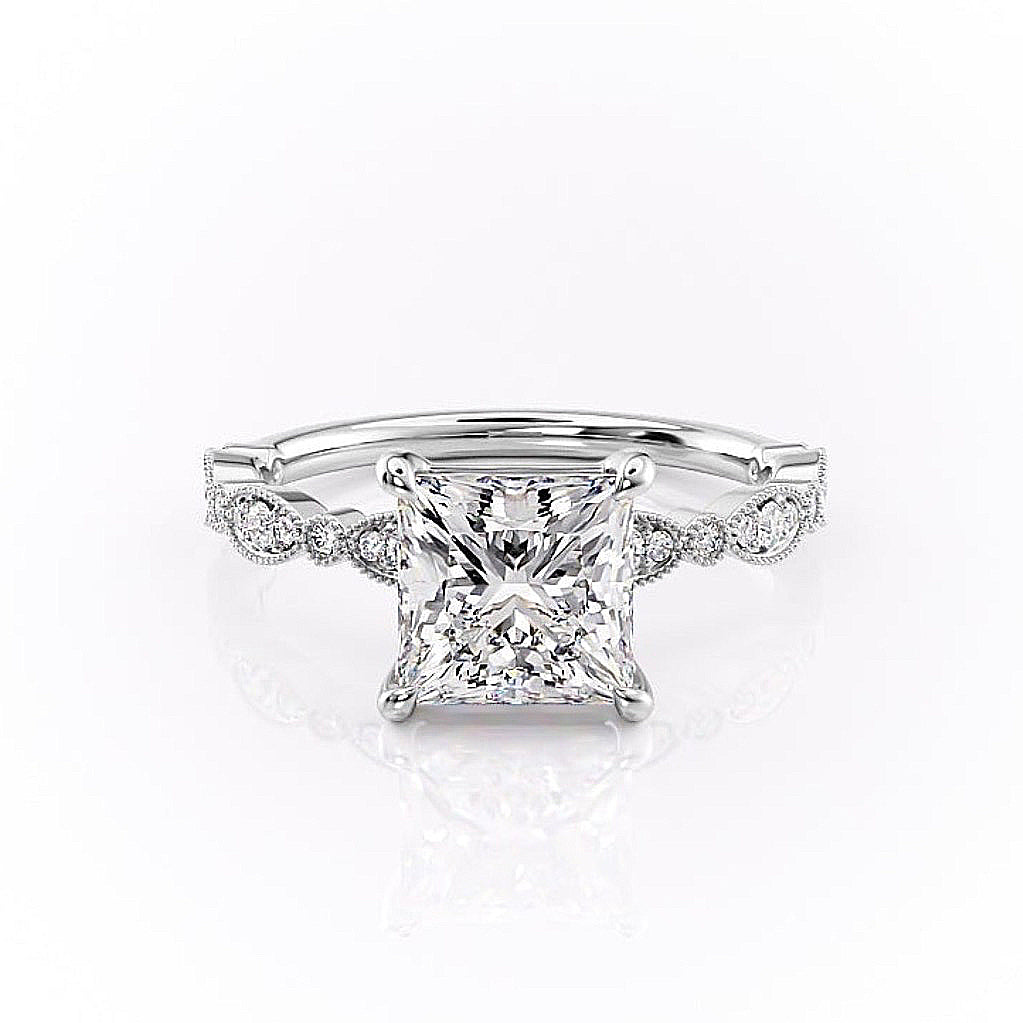The Grace — Princess Lab Diamond Vintage Engagement Ring II