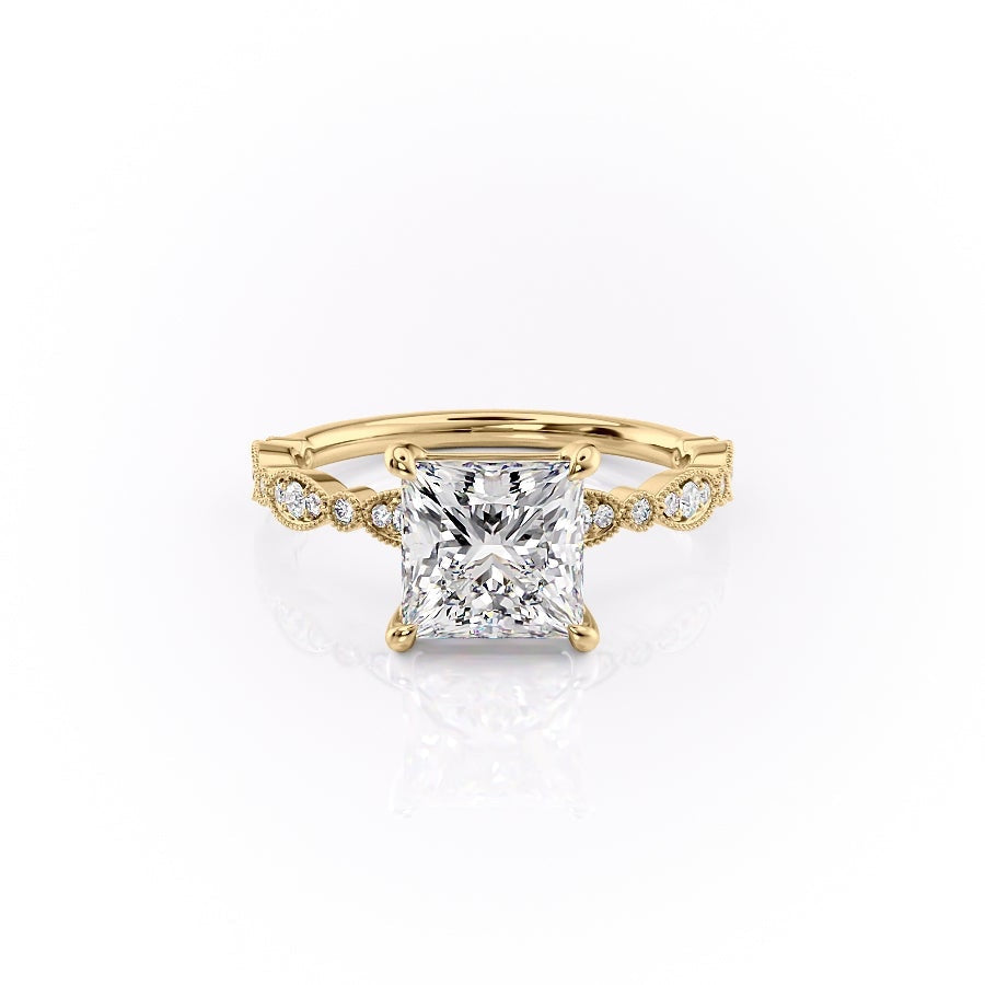 The Grace — Princess Lab Diamond Vintage Engagement Ring II