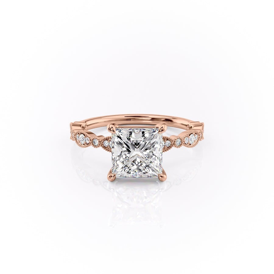 The Grace — Princess Lab Diamond Vintage Engagement Ring II