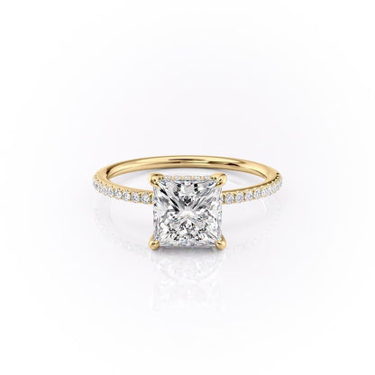 The Clara — Princess Lab Diamond Secret Halo Engagement Ring