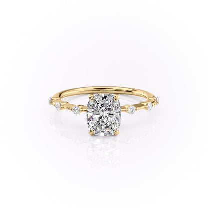 The Luna — Elongated Cushion Lab Diamond Vintage Ring III