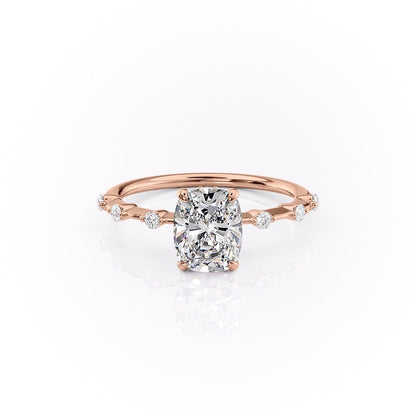 The Luna — Elongated Cushion Lab Diamond Vintage Ring III