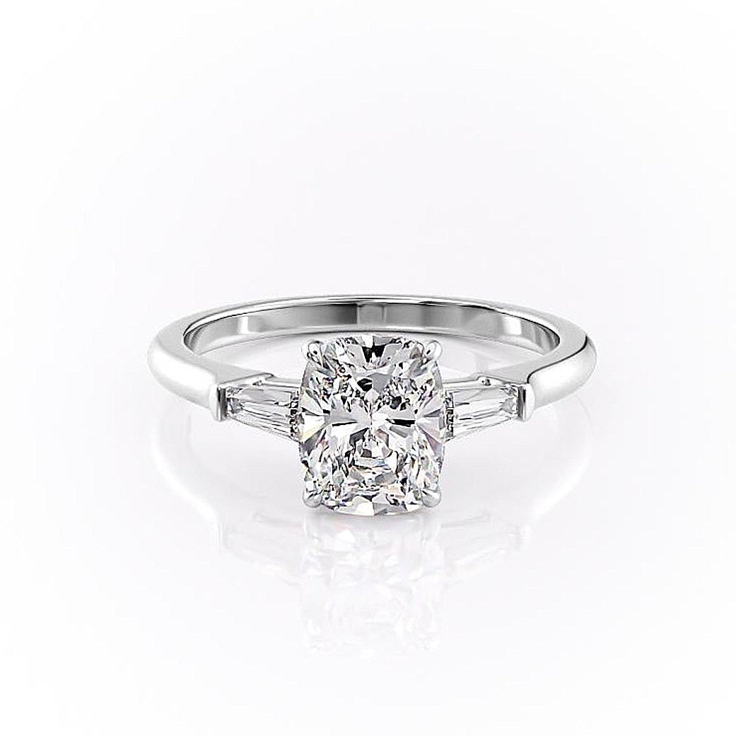 The Luna — Elongated Cushion Lab Diamond Solitaire Ring III