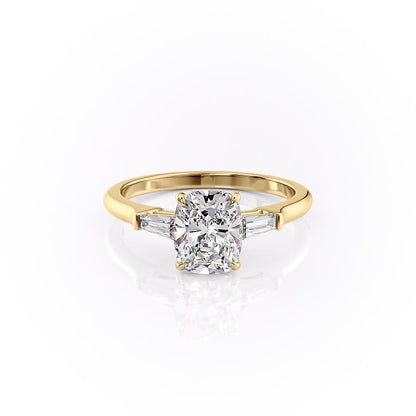 The Luna — Elongated Cushion Lab Diamond Solitaire Ring III