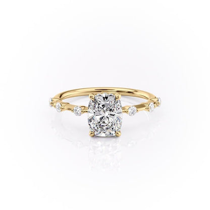 The Luna — Elongated Cushion Lab Diamond Side-Stone Ring IV
