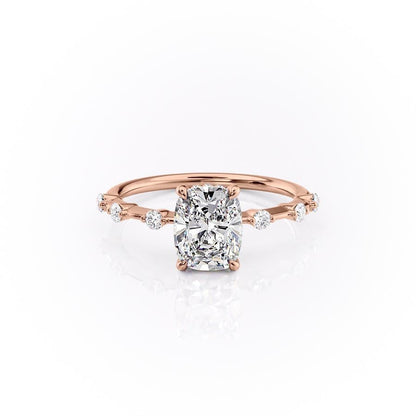 The Luna — Elongated Cushion Lab Diamond Side-Stone Ring IV