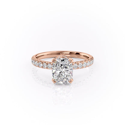 The Luna — Elongated Cushion Lab Diamond Side-Stone Ring II