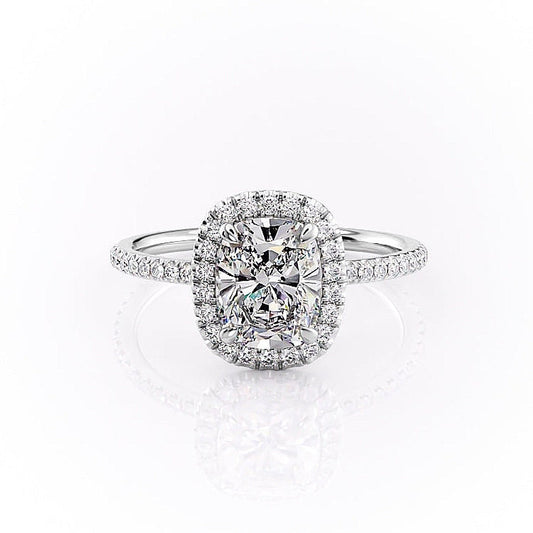 The Luna — Elongated Cushion Lab Diamond Halo Ring II