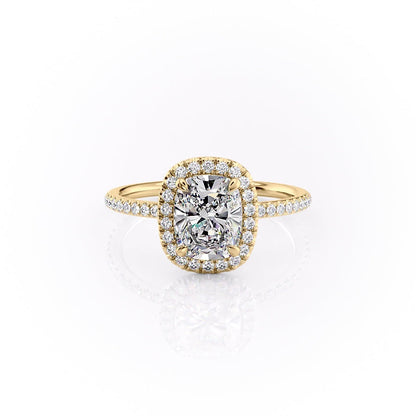 The Luna — Elongated Cushion Lab Diamond Halo Ring II