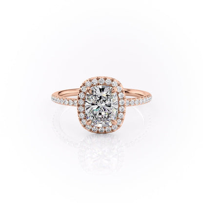 The Luna — Elongated Cushion Lab Diamond Halo Ring II