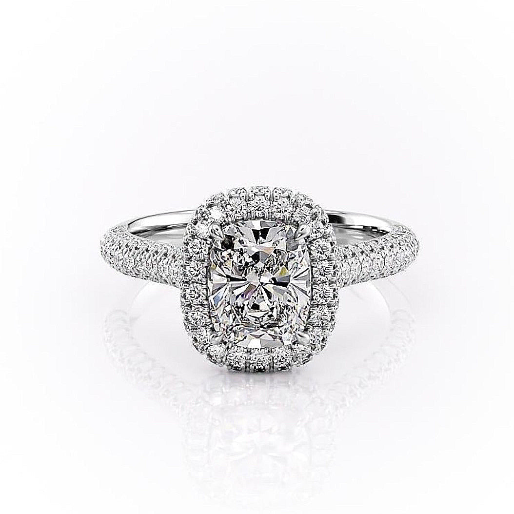 The Luna — Elongated Cushion Lab Diamond Solitaire Ring II