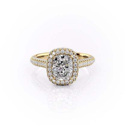 The Luna — Elongated Cushion Lab Diamond Solitaire Ring II