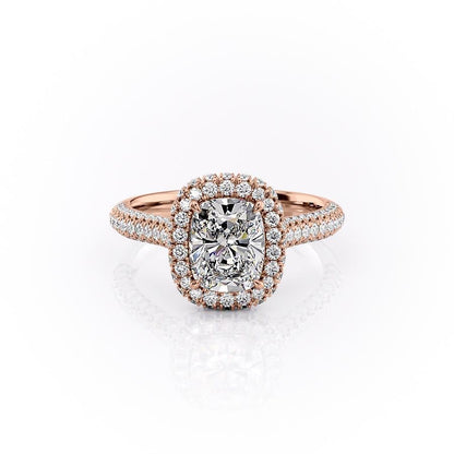 The Luna — Elongated Cushion Lab Diamond Solitaire Ring II