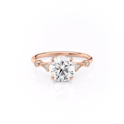 The Grace — Round Lab Diamond Vintage Engagement Ring