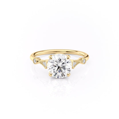 The Grace — Round Lab Diamond Vintage Engagement Ring