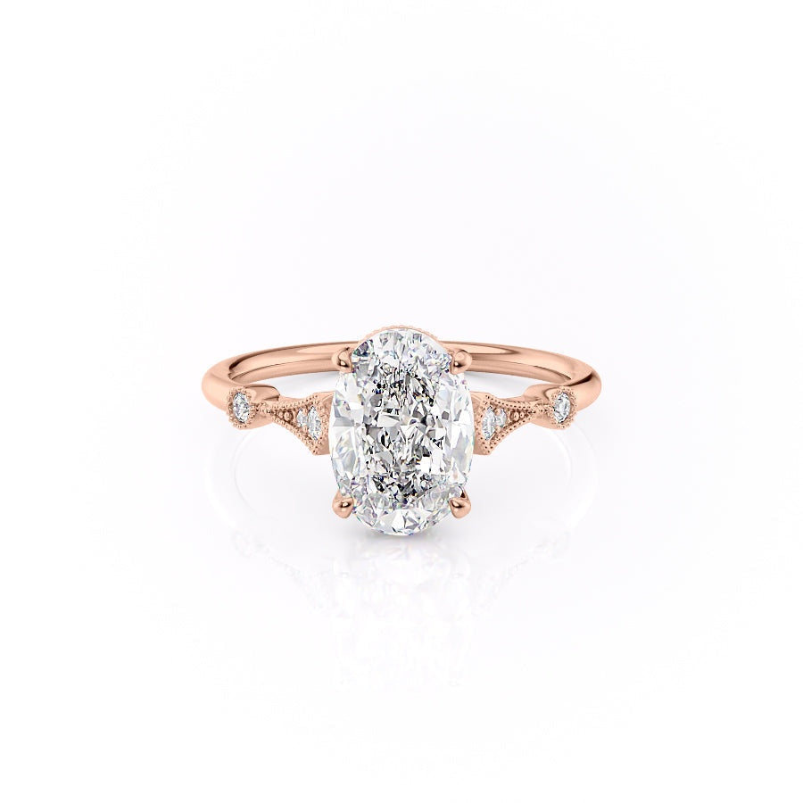 The Grace — Oval Lab Diamond Vintage Engagement Ring