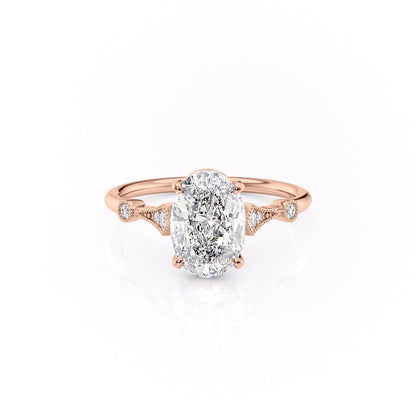 The Grace — Oval Lab Diamond Vintage Engagement Ring