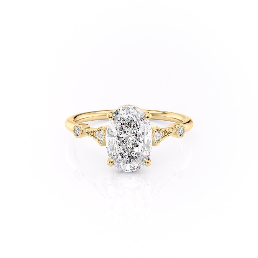 The Grace — Oval Lab Diamond Vintage Engagement Ring