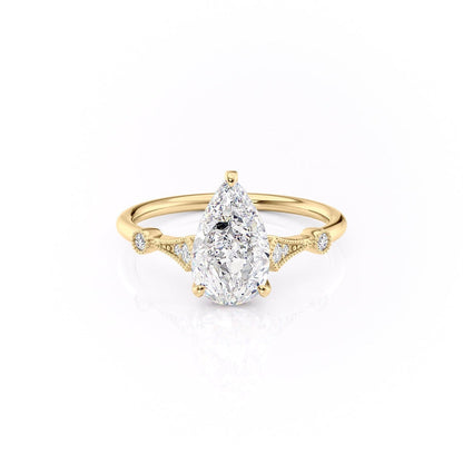 The Grace — Pear Lab Diamond Vintage Engagement Ring