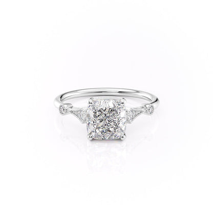 The Grace — Cushion Lab Diamond Vintage Engagement Ring