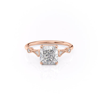 The Grace — Cushion Lab Diamond Vintage Engagement Ring