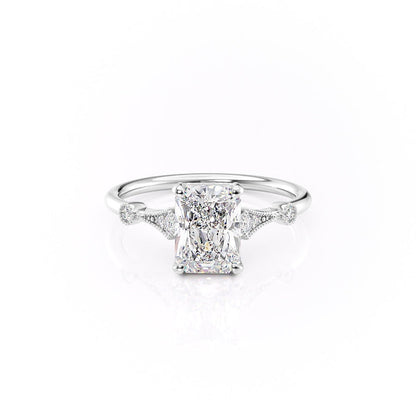The Grace — Radiant Lab Diamond Vintage Engagement Ring