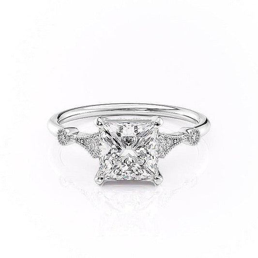 The Grace — Princess Lab Diamond Vintage Engagement Ring