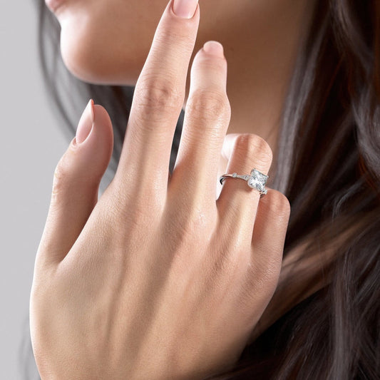 The Grace — Princess Lab Diamond Vintage Engagement Ring