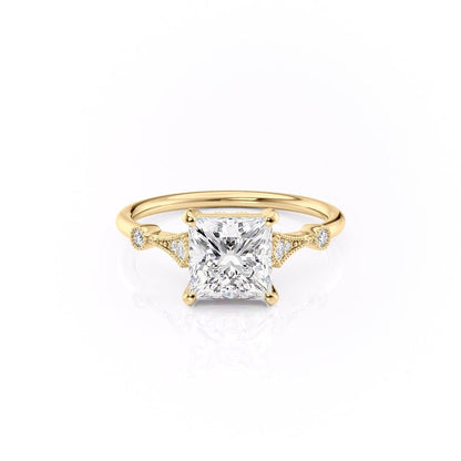 The Grace — Princess Lab Diamond Vintage Engagement Ring