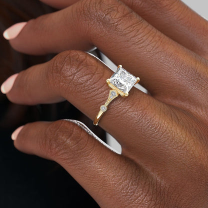 The Grace — Princess Lab Diamond Vintage Engagement Ring