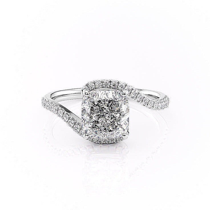 The Aurora — Cushion Lab Diamond Solitaire Engagement Ring