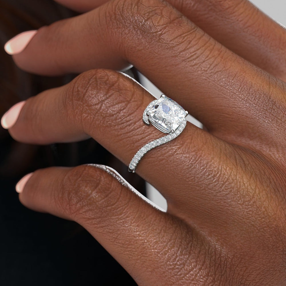 The Aurora — Cushion Lab Diamond Solitaire Engagement Ring