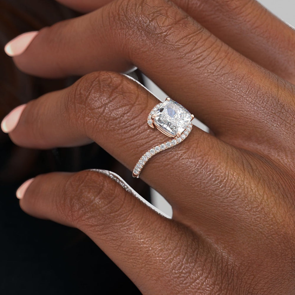 The Aurora — Cushion Lab Diamond Solitaire Engagement Ring