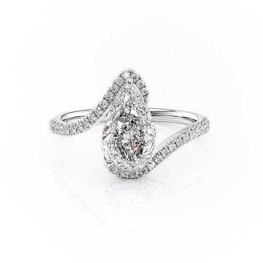 The Rose — Pear Lab Diamond Solitaire Engagement Ring