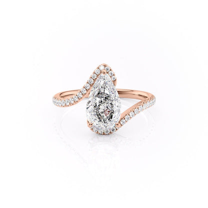 The Rose — Pear Lab Diamond Solitaire Engagement Ring