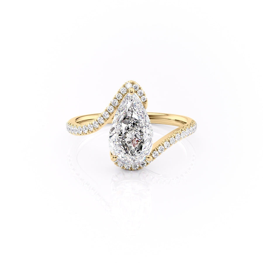 The Rose — Pear Lab Diamond Solitaire Engagement Ring