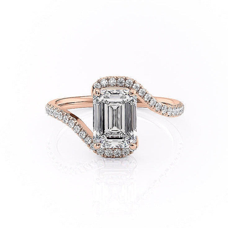 The Isla — Emerald Lab Diamond Solitaire Engagement Ring