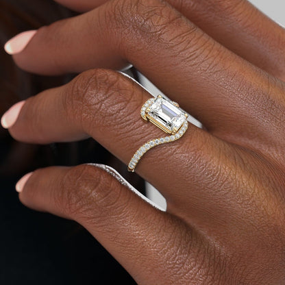The Isla — Emerald Lab Diamond Solitaire Engagement Ring