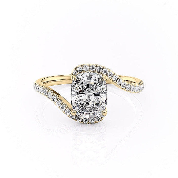 The Luna — Elongated Cushion Lab Diamond Solitaire Ring
