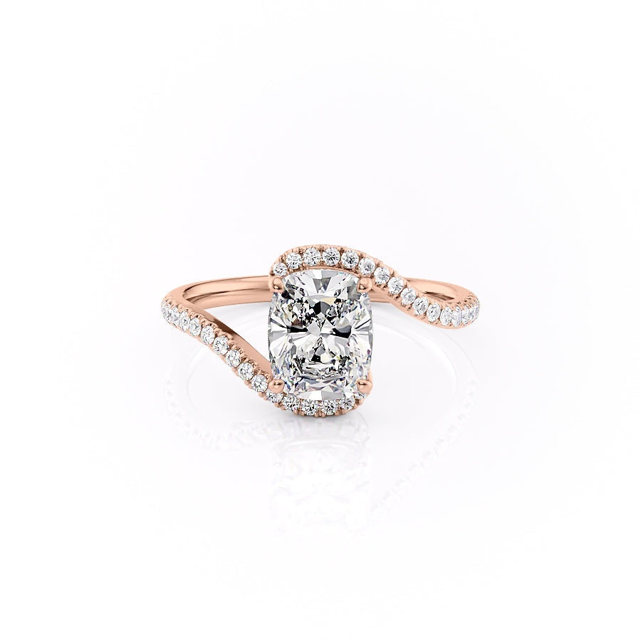 The Luna — Elongated Cushion Lab Diamond Solitaire Ring