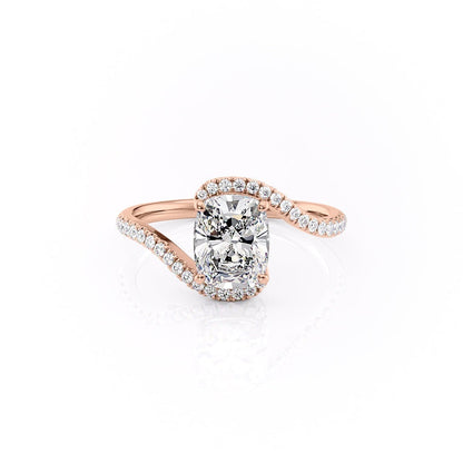 The Luna — Elongated Cushion Lab Diamond Solitaire Ring