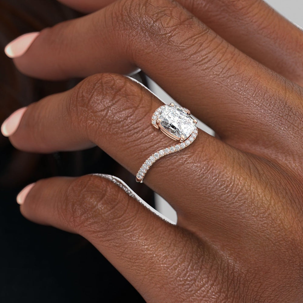 The Luna — Elongated Cushion Lab Diamond Solitaire Ring