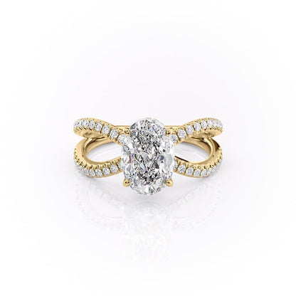 The Isla — Oval Lab Diamond Criss-Cross Engagement Ring